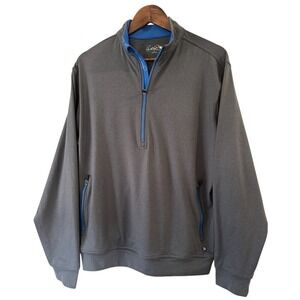 Arnold Palmer‎ Men's M Sweater Long Sleeve Golf Gray Half Zip Stretch Sweatshirt